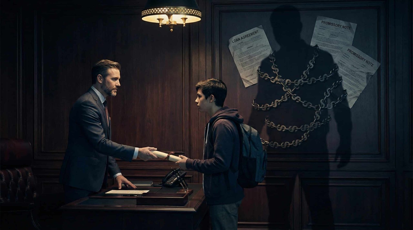 Predatory for-profit college recruiter trapping student in debt chains