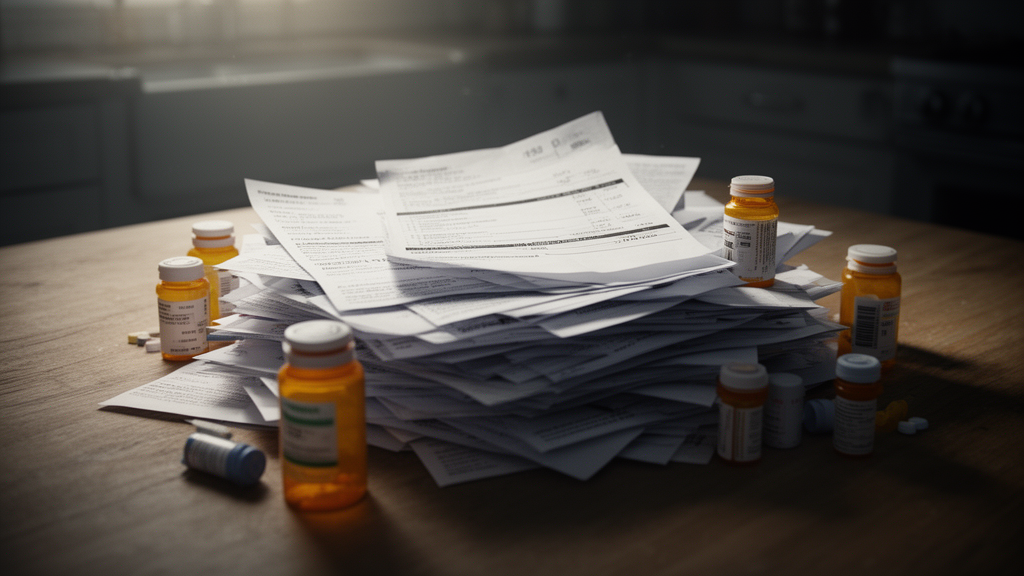 Medical bills representing cost of living increases by generation in healthcare