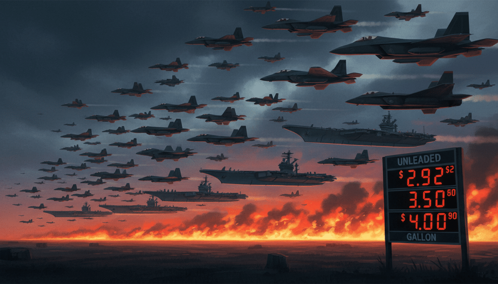 Iran strike this weekend - fighter jets advancing as gas prices climb