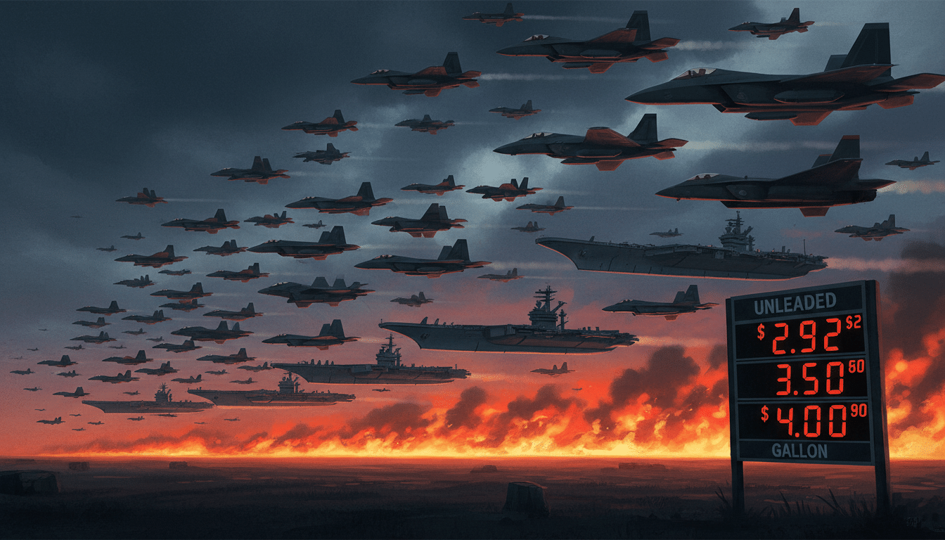 Iran strike this weekend - fighter jets advancing as gas prices climb