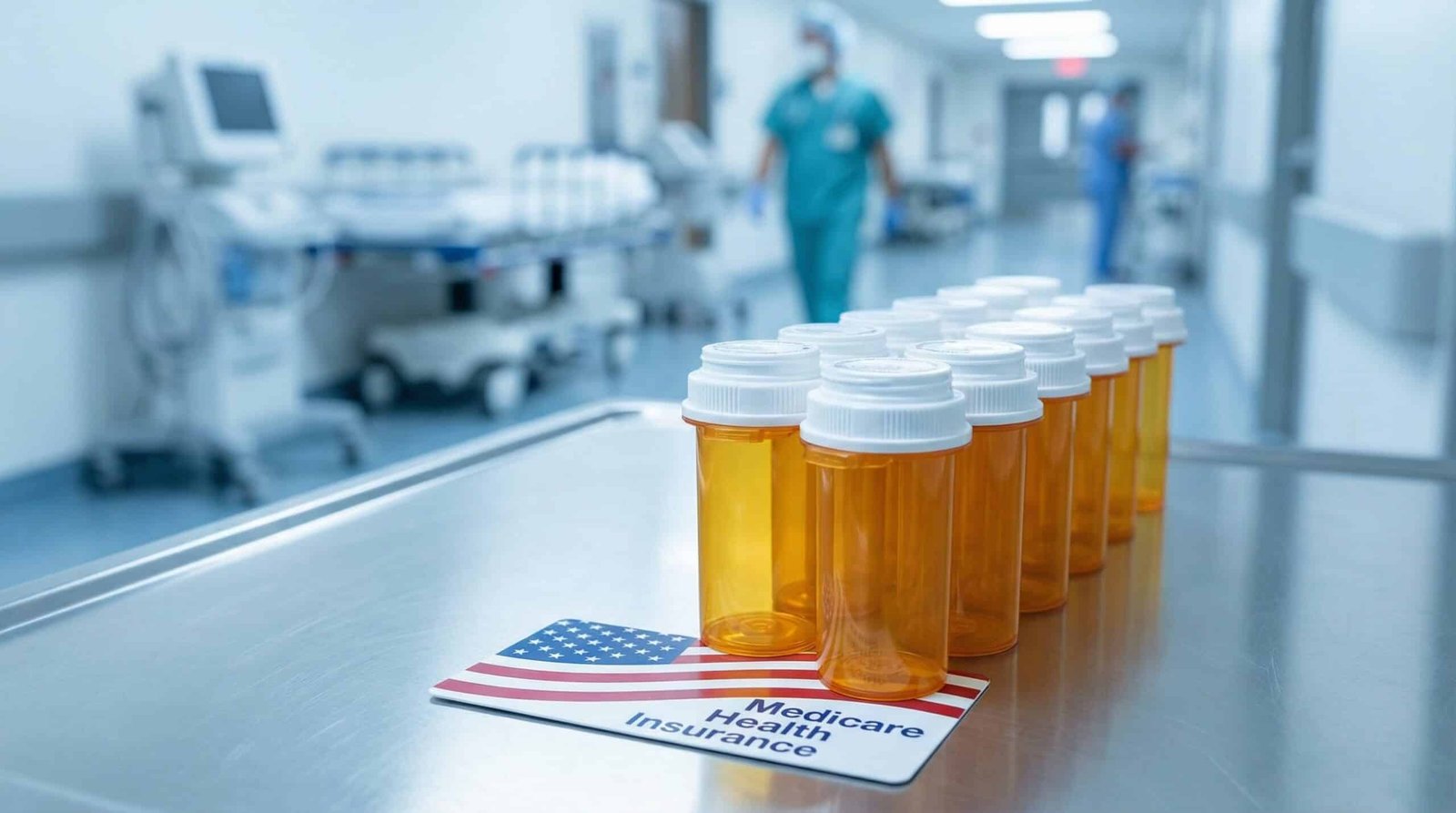 Medicare Part D prescription drug bottles and insurance card showing 2026 cost changes