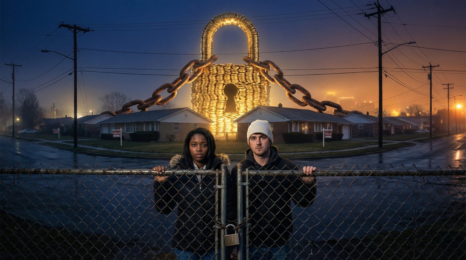 Young couple locked out of houses chained by mortgage lock-in effect and low inventory