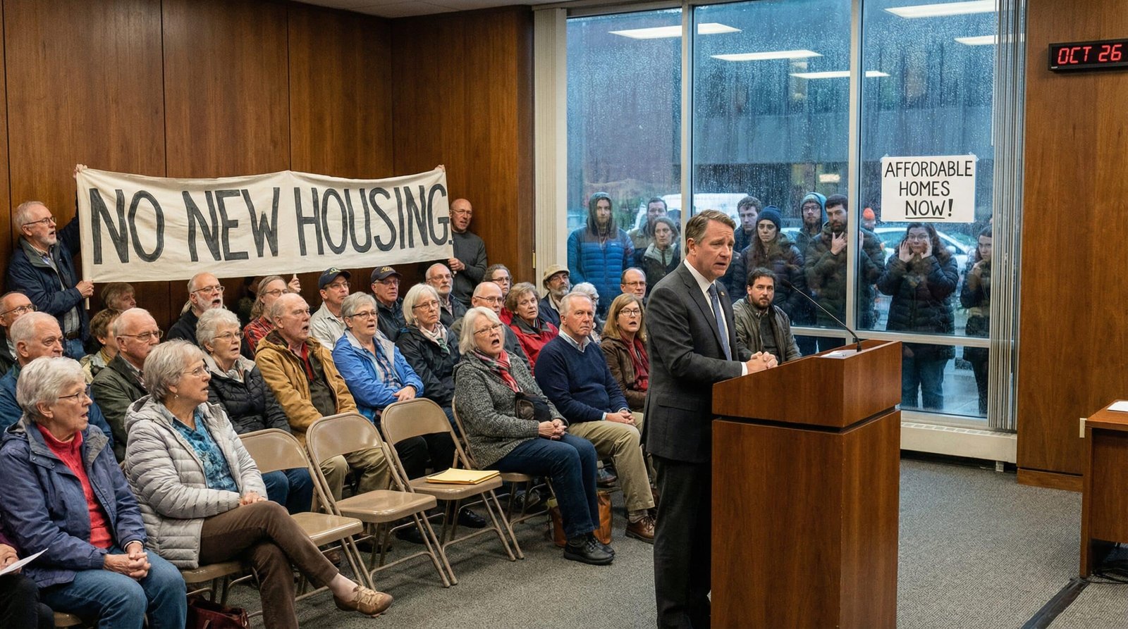 NIMBY protesters blocking new housing construction while millennials are priced out of buying a home