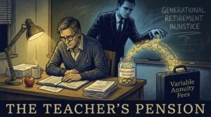 403b retirement plan teacher insurance fee variable annuity siphoning savings classroom