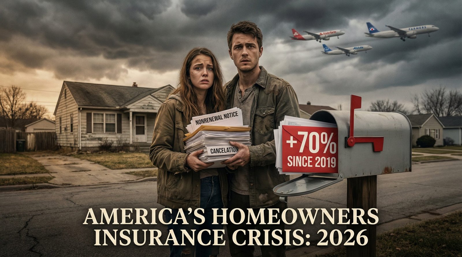 homeowners insurance crisis America millennial couple nonrenewal letter premium increases 70 percent