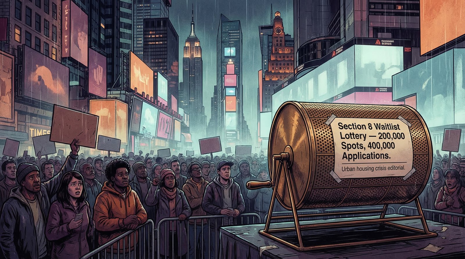 New York City Section 8 housing voucher lottery reopened 2024 after 15 years with 200000 applications