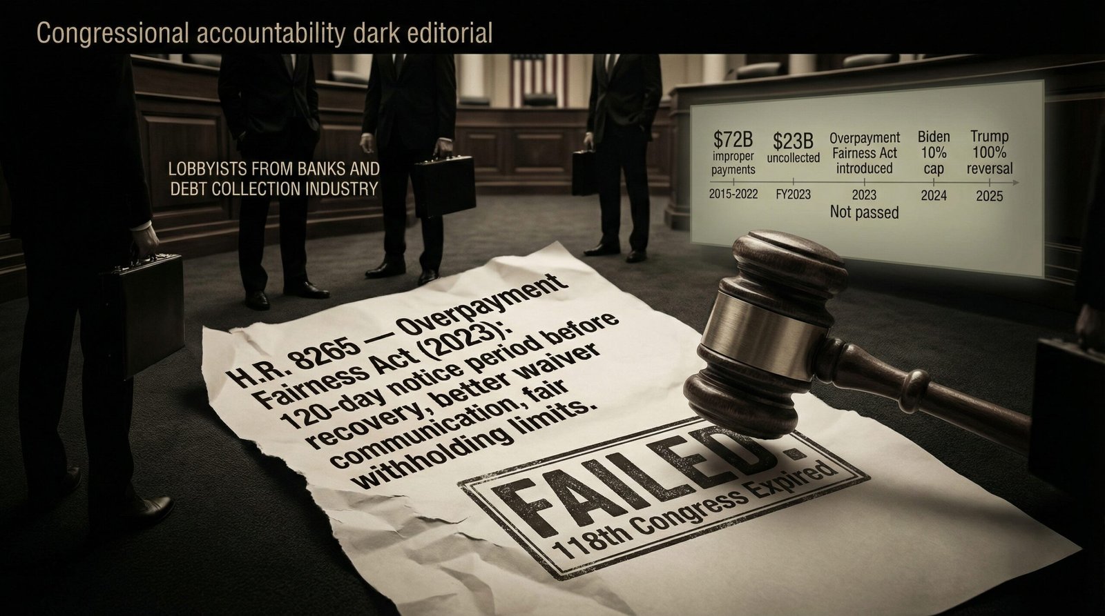 Overpayment Fairness Act HR 8265 Congress failed 118th 120 day notice waiver reform not passed Social Security overpayment