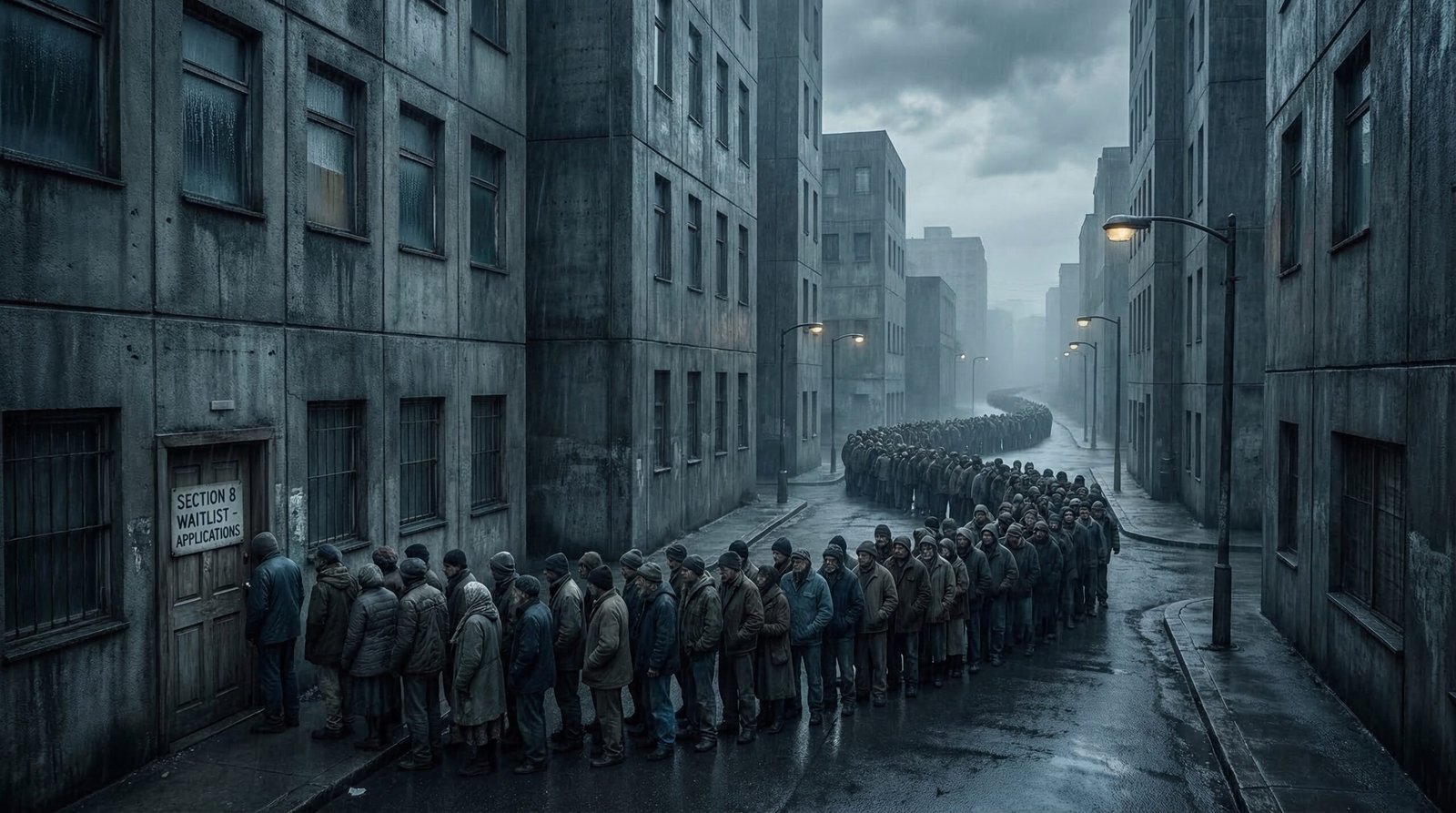 Millions of families waiting in line for Section 8 housing vouchers outside a tiny HUD office