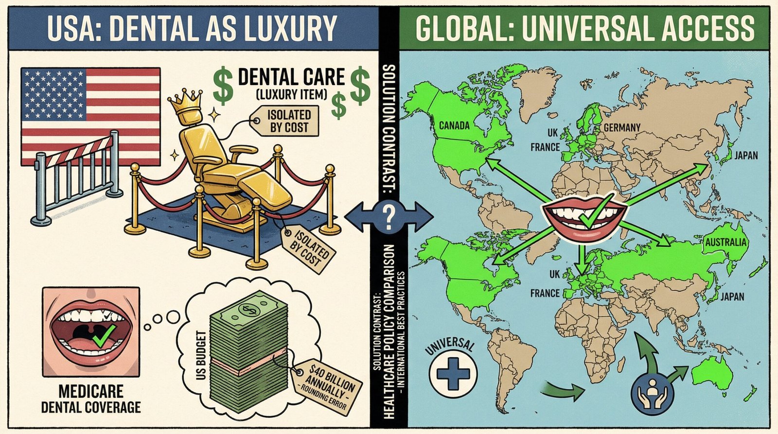 medicare dental coverage solution universal dental care prevention cost health outcomes millennial crisis