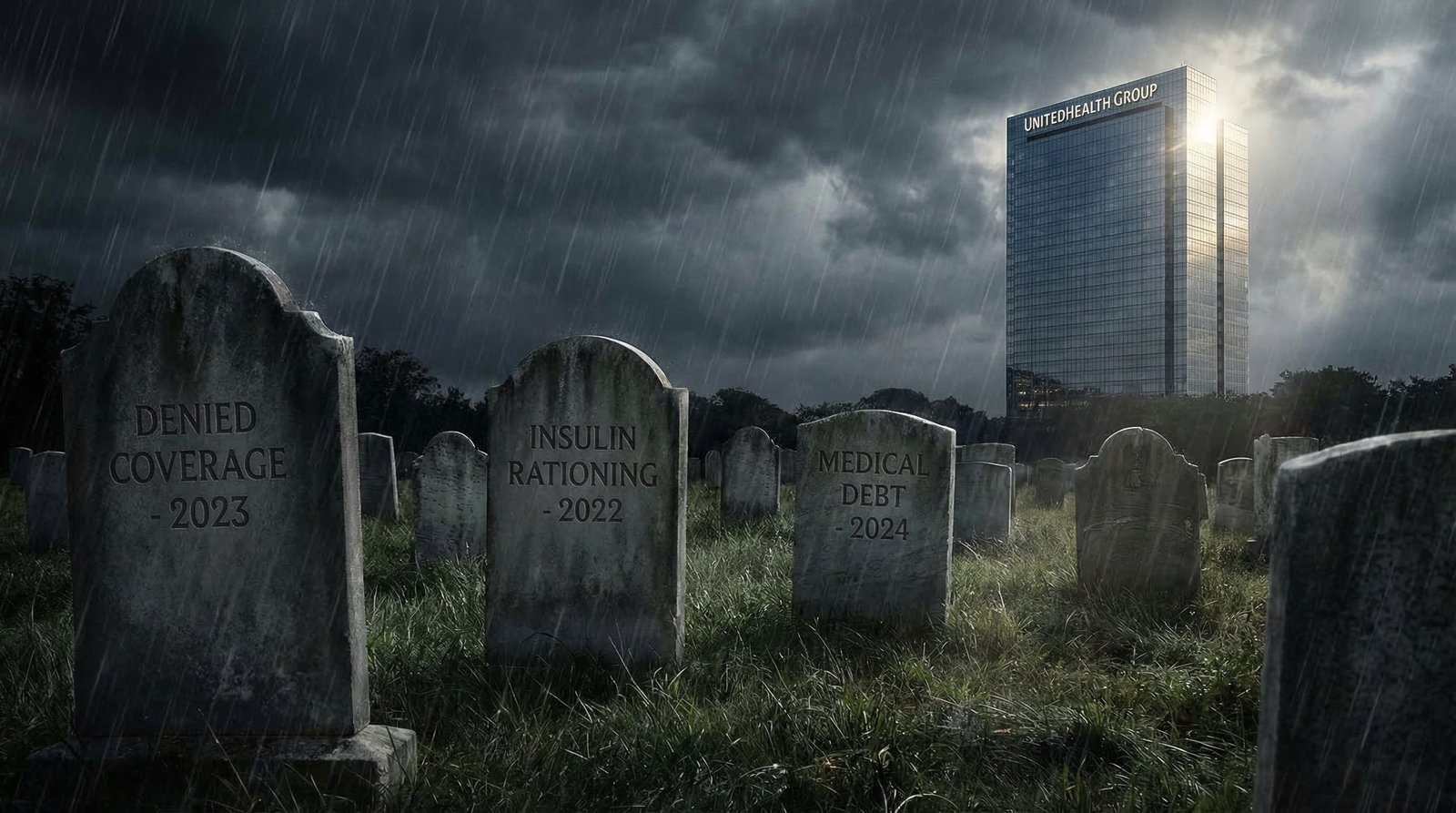 Preventable deaths from lack of healthcare access while insurance corporations profit