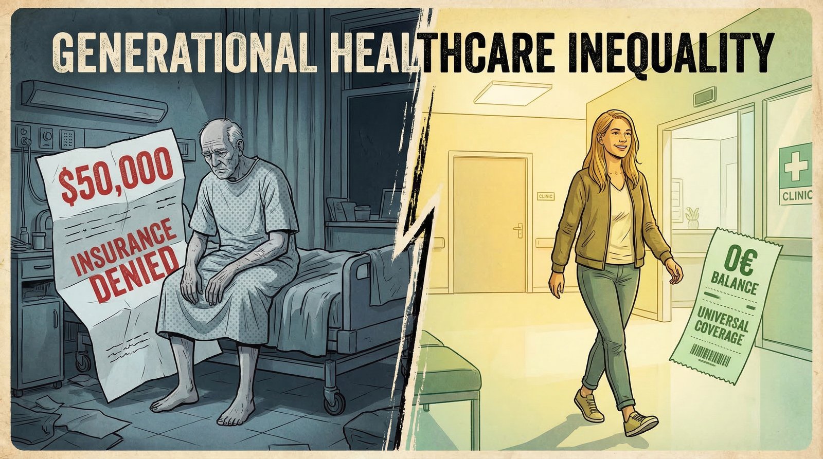 American patient with enormous bill versus European patient with zero cost healthcare