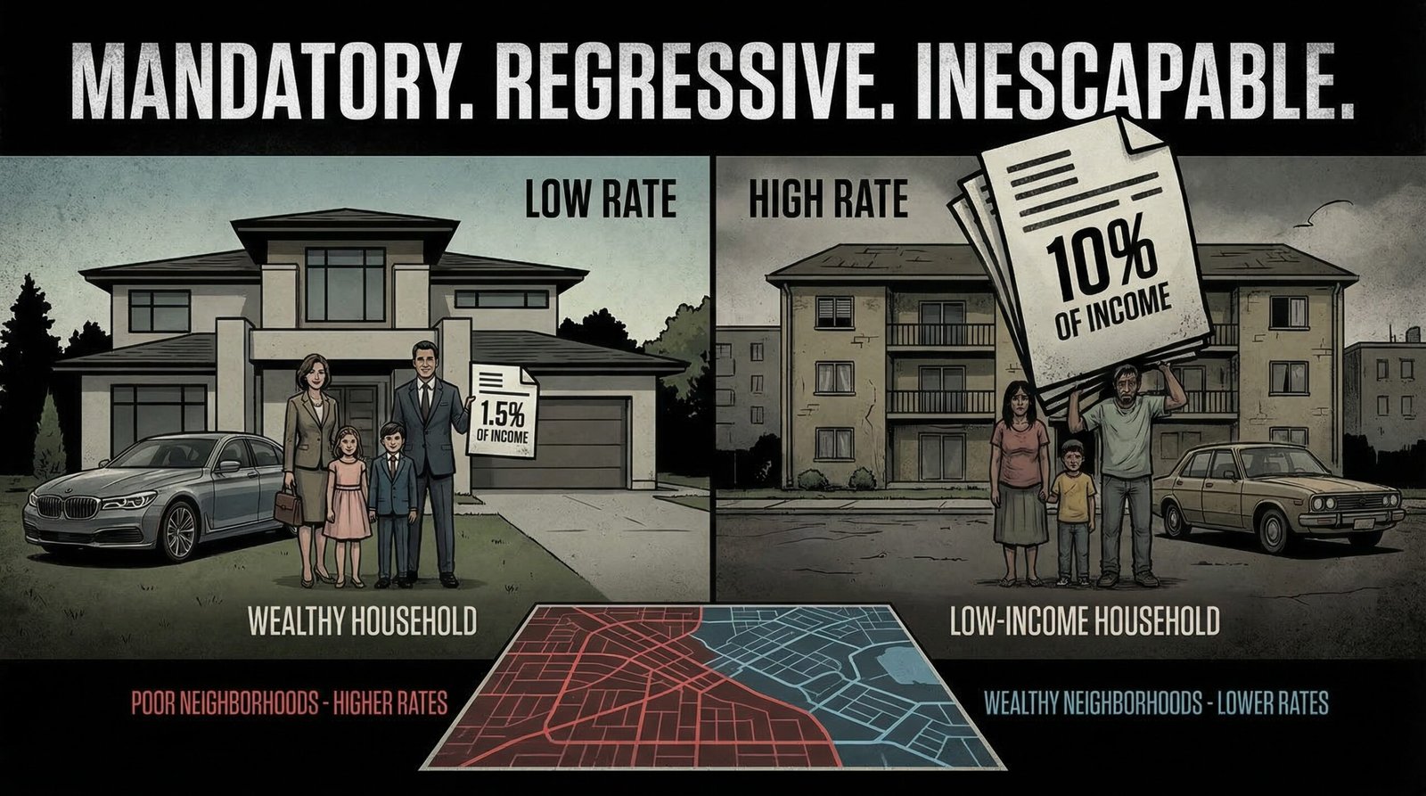 car insurance regressive burden low income families paying 10 percent of income on mandatory auto insurance