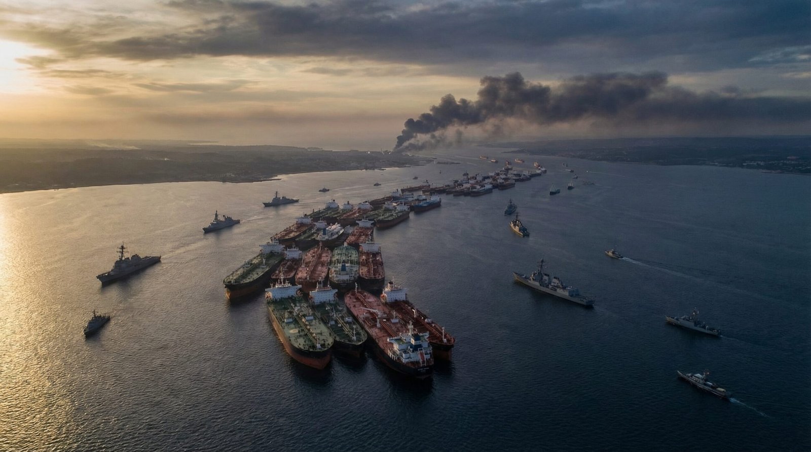 Strait of Hormuz oil tankers blockade Iran war 2026 global oil supply disruption