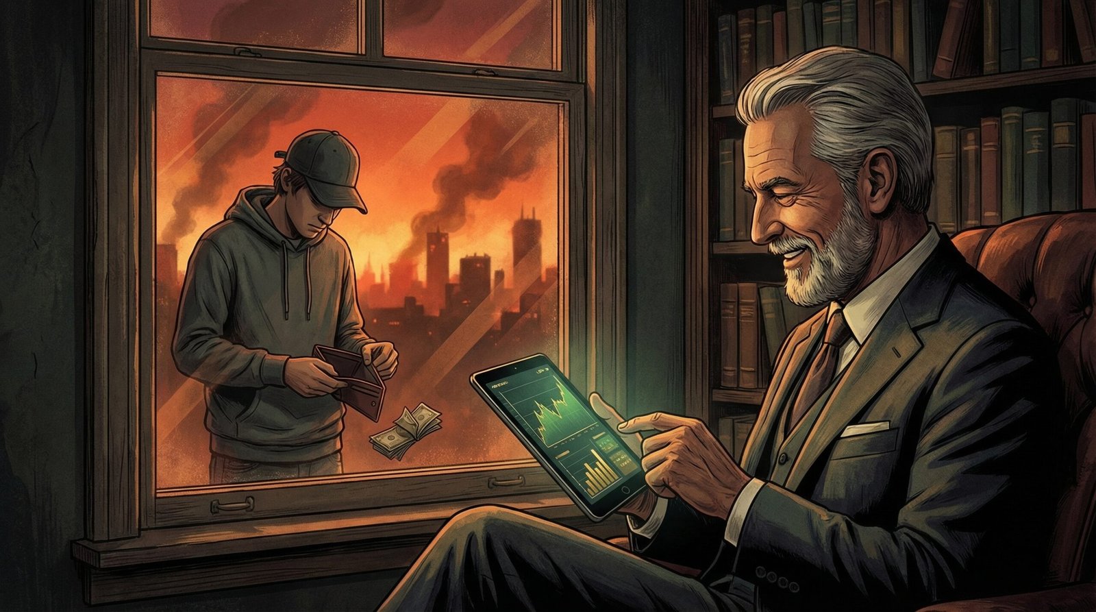 boomer investor wealth versus millennial worker financial struggle Iran war generational inequality