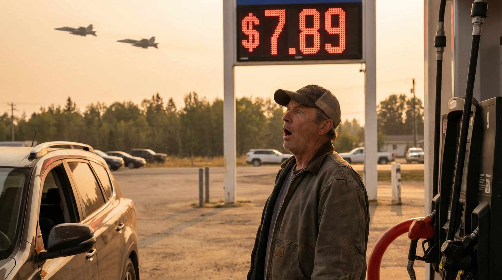 American driver shocked at high gas prices at pump after Iran war oil price spike