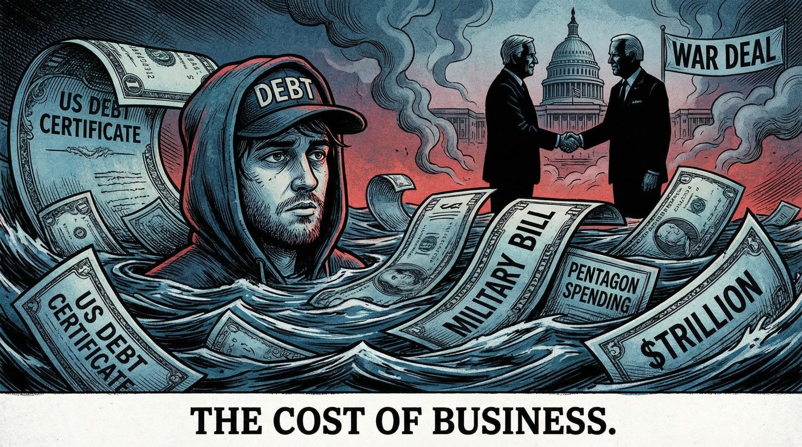 National debt interest payments generational burden Millennials Gen Z paying for Boomer era wars