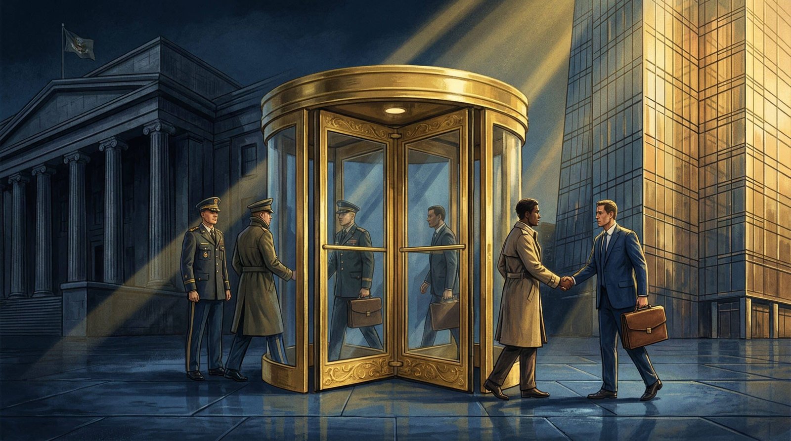 Pentagon revolving door between defense contractors and retiring military brass