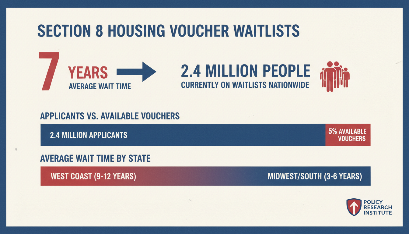 Section 8 voucher waitlist statistics 2.4 million people 7-year average wait chart