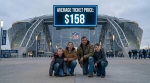 Family shocked by sports ticket prices outside NFL stadium luxury suites