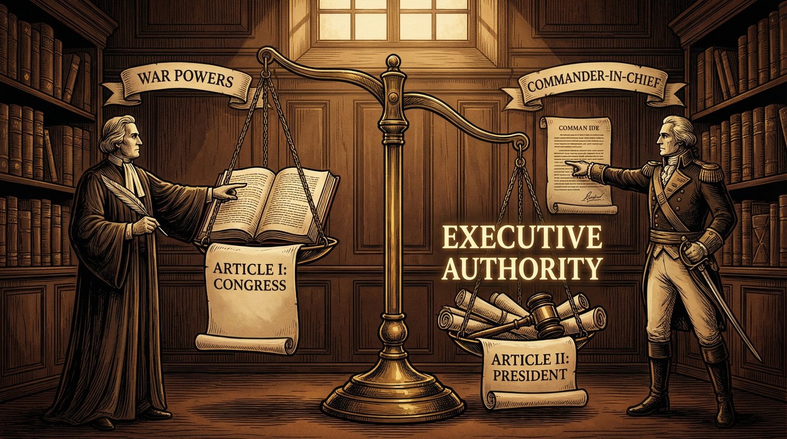 War Powers Act debate constitutional law counterargument presidential authority wartime decisions