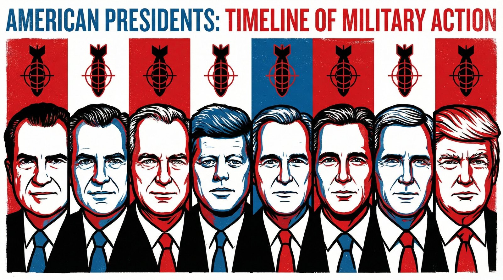 US presidents military force history undeclared wars timeline from Vietnam to Iran 2026