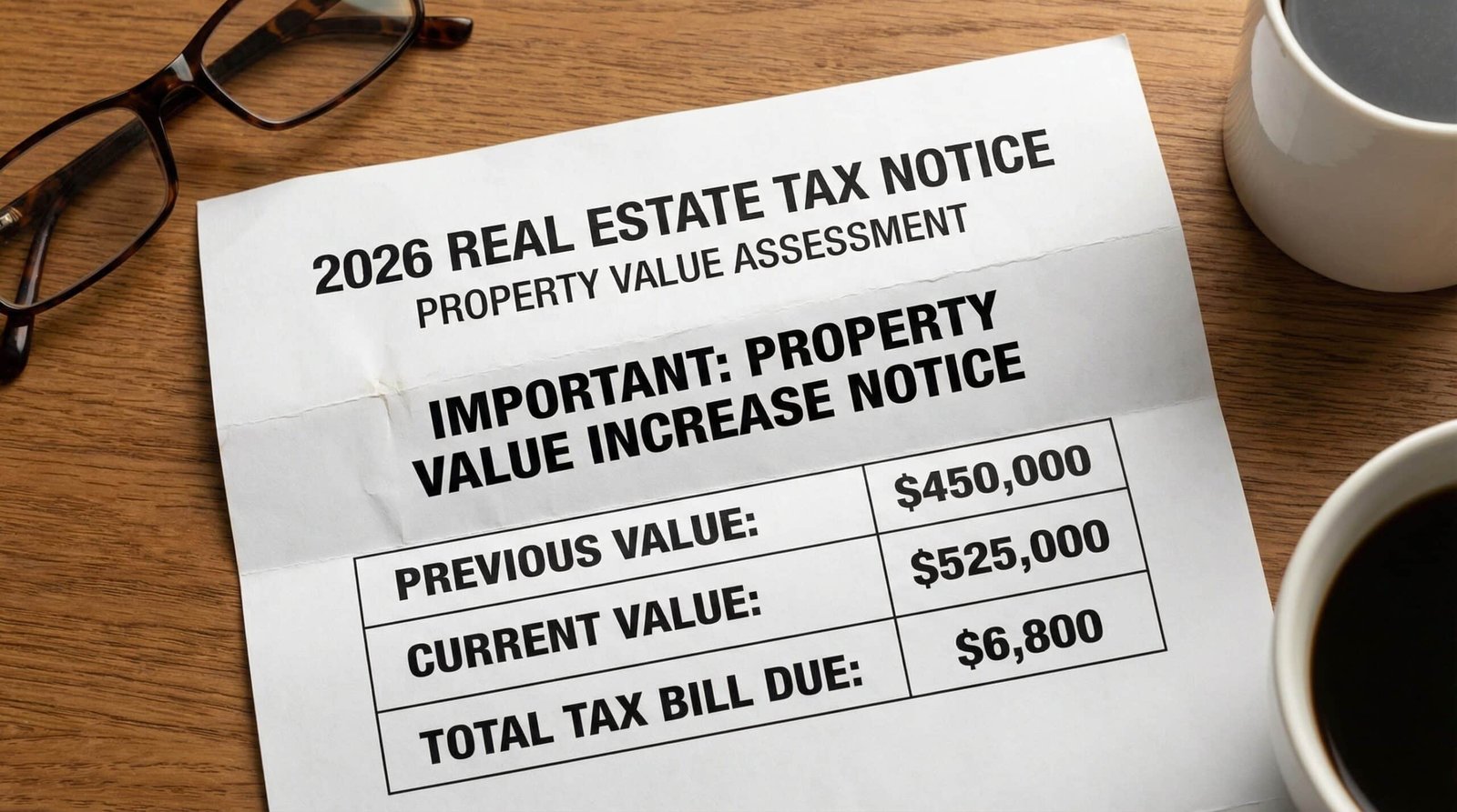 Homeowner assessment notice property tax increase 2026