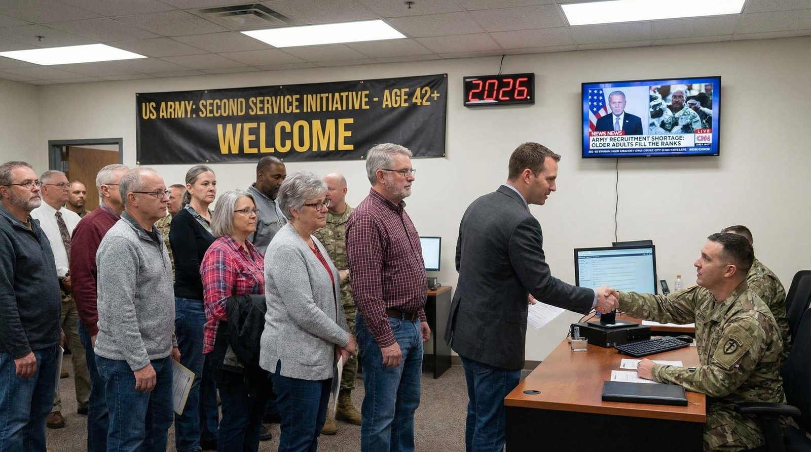 Military recruitment age limit 42 older soldiers