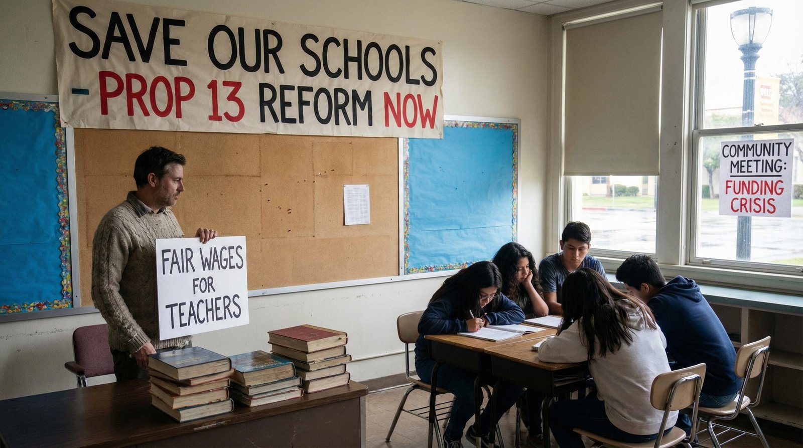 School funding crisis property taxes California