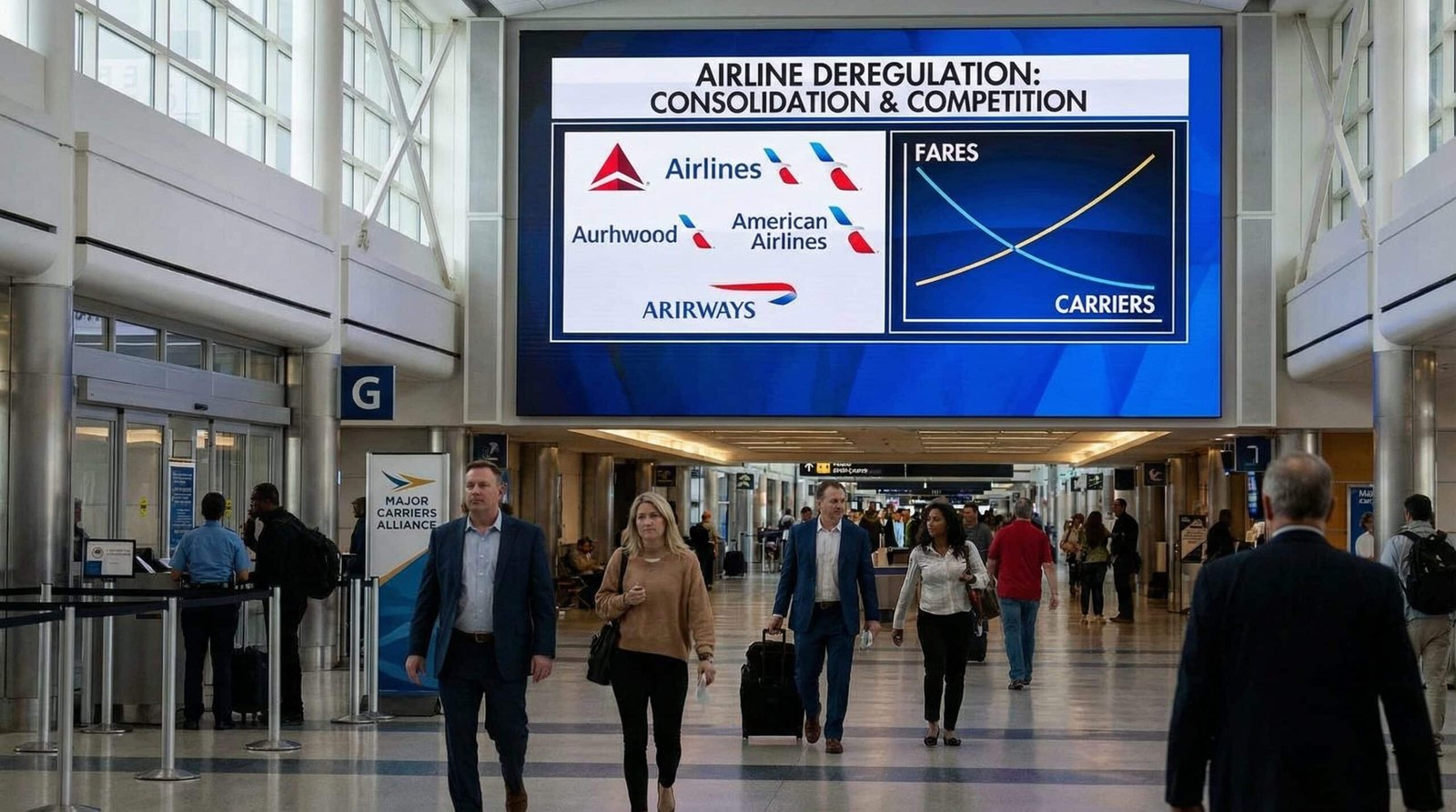 Airline deregulation effects consolidation