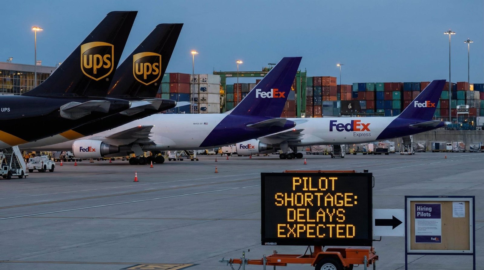 Supply chain cargo aircraft pilot shortage